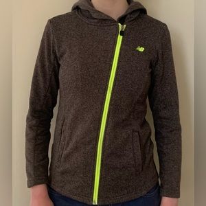 New Balance Heat Hooded Zip Up Jacket (taupe, size XS)